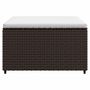 Voir la diapositive 5 : VIDAXL Repose-pieds de jardin coussins lot de 2 marron resine tressee