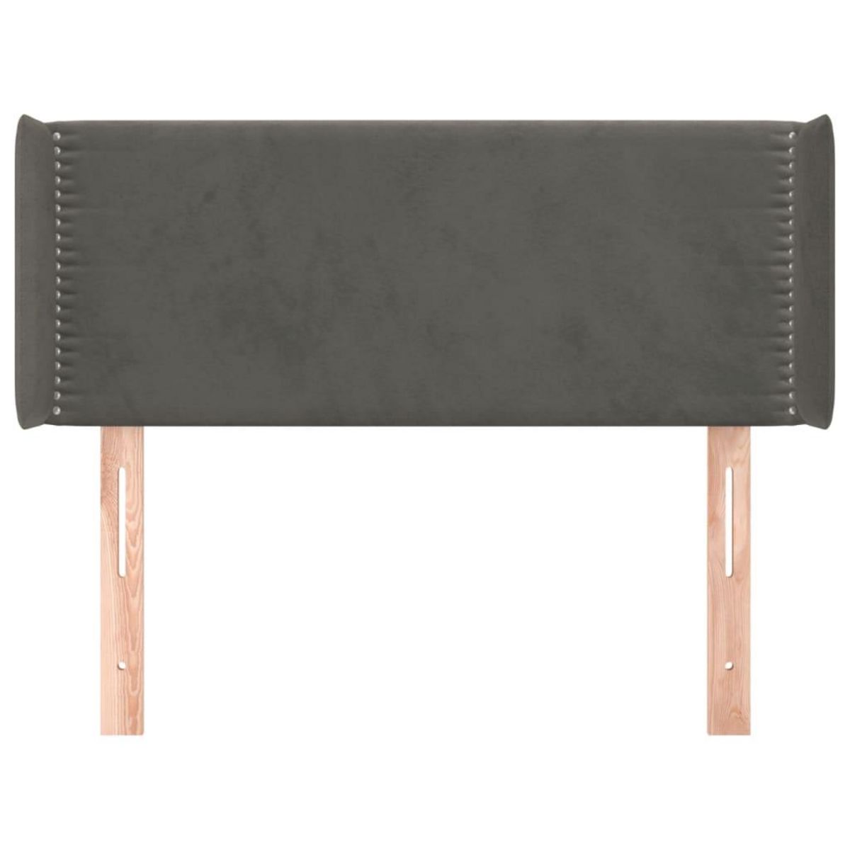 VIDAXL Tete de lit avec oreilles Gris fonce 103x16x78/88 cm Velours