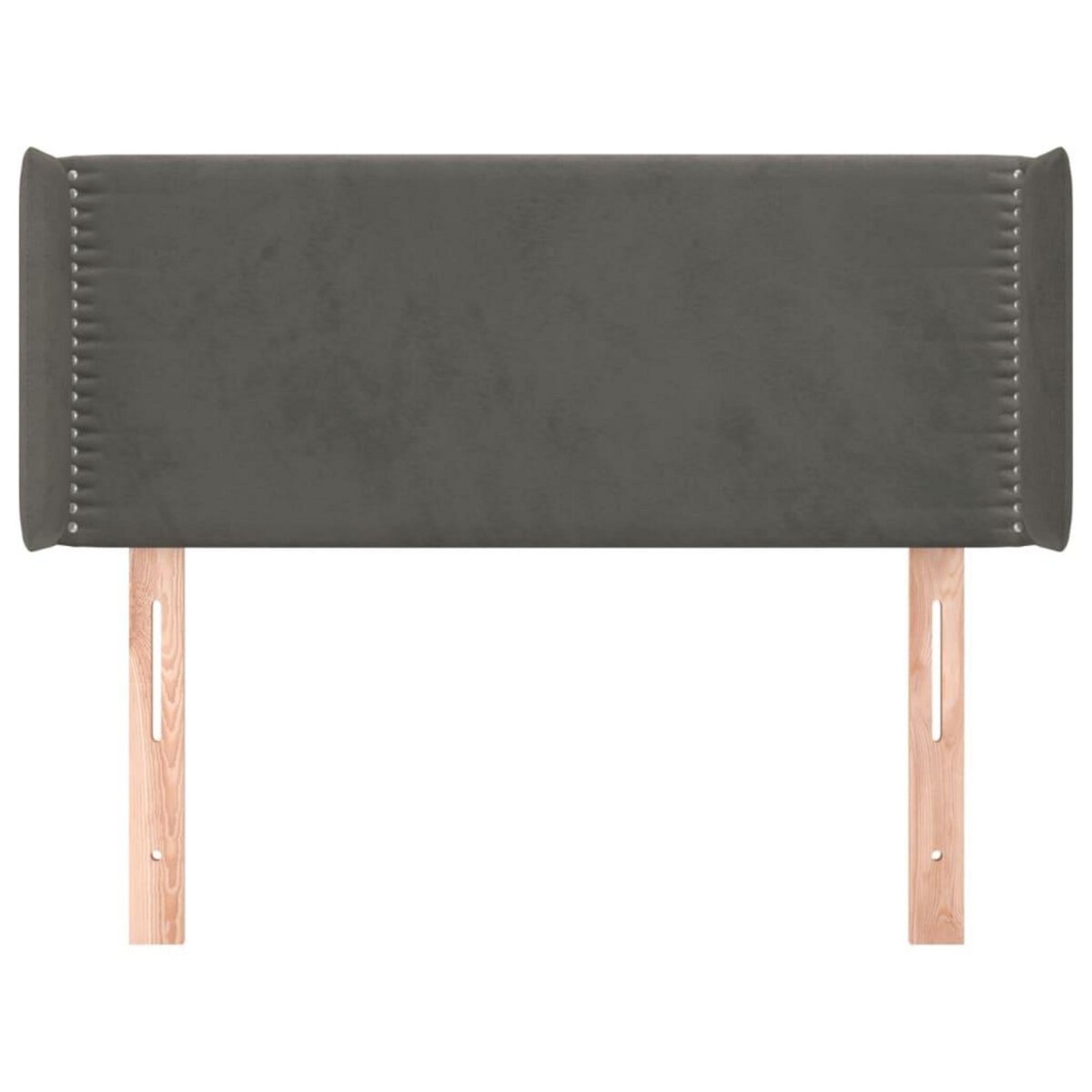 VIDAXL Tete de lit avec oreilles Gris fonce 103x16x78/88 cm Velours