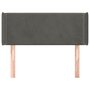 Voir la diapositive 3 : VIDAXL Tete de lit avec oreilles Gris fonce 103x16x78/88 cm Velours