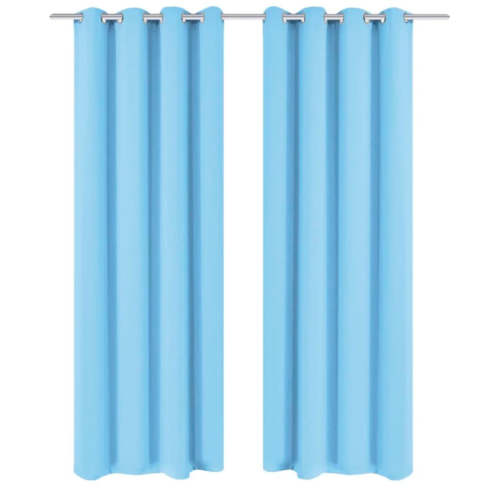 VIDAXL Rideau avec œillets metalliques 2 pcs 135 x 175 cm Turquoise
