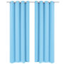 Voir la diapositive 1 : VIDAXL Rideau avec œillets metalliques 2 pcs 135 x 175 cm Turquoise