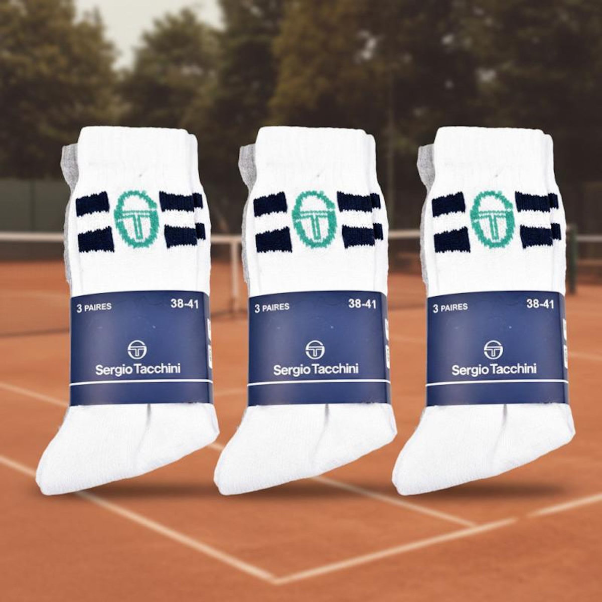 SERGIO TACCHINI Sergio Tacchini Pack de Chaussettes enfant Tennis Crew Lot de 9 Paires