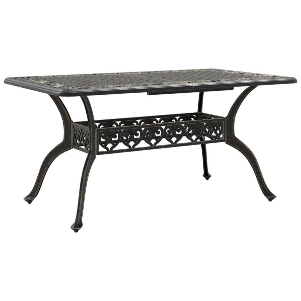 VIDAXL Table de jardin bronze 150x90x72 cm aluminium coule