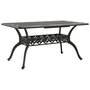 Voir la diapositive 2 : VIDAXL Table de jardin bronze 150x90x72 cm aluminium coule