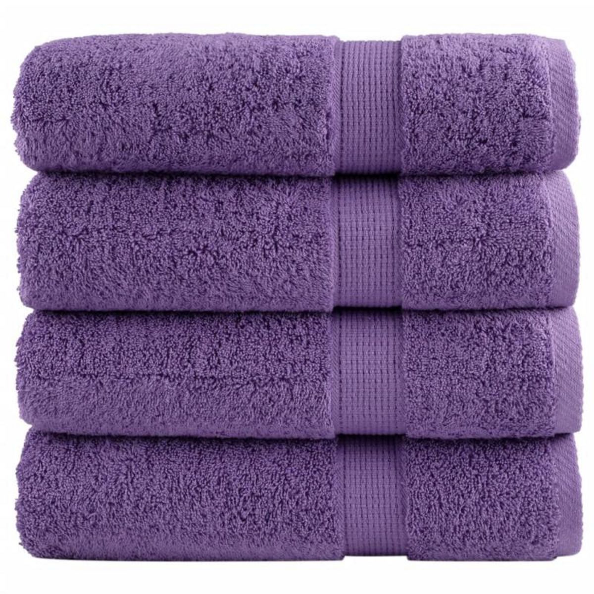 VIDAXL Essuie mains de qualité supérieure SOLUND 4 pcs violet 600 g m²