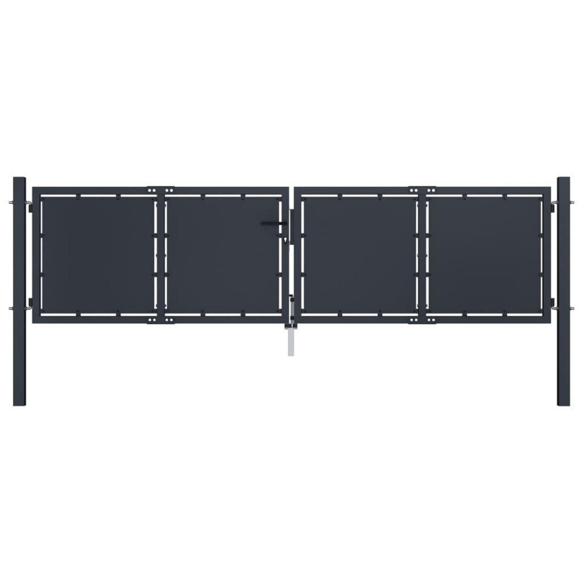 VIDAXL Portail de jardin Acier 300 x 75 cm Anthracite