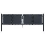 VIDAXL Portail de jardin Acier 300 x 75 cm Anthracite