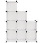 Voir la diapositive 3 : VIDAXL Cubes de rangement 9 pcs Transparent PP