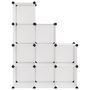 Voir la diapositive 3 : VIDAXL Cubes de rangement 9 pcs Transparent PP