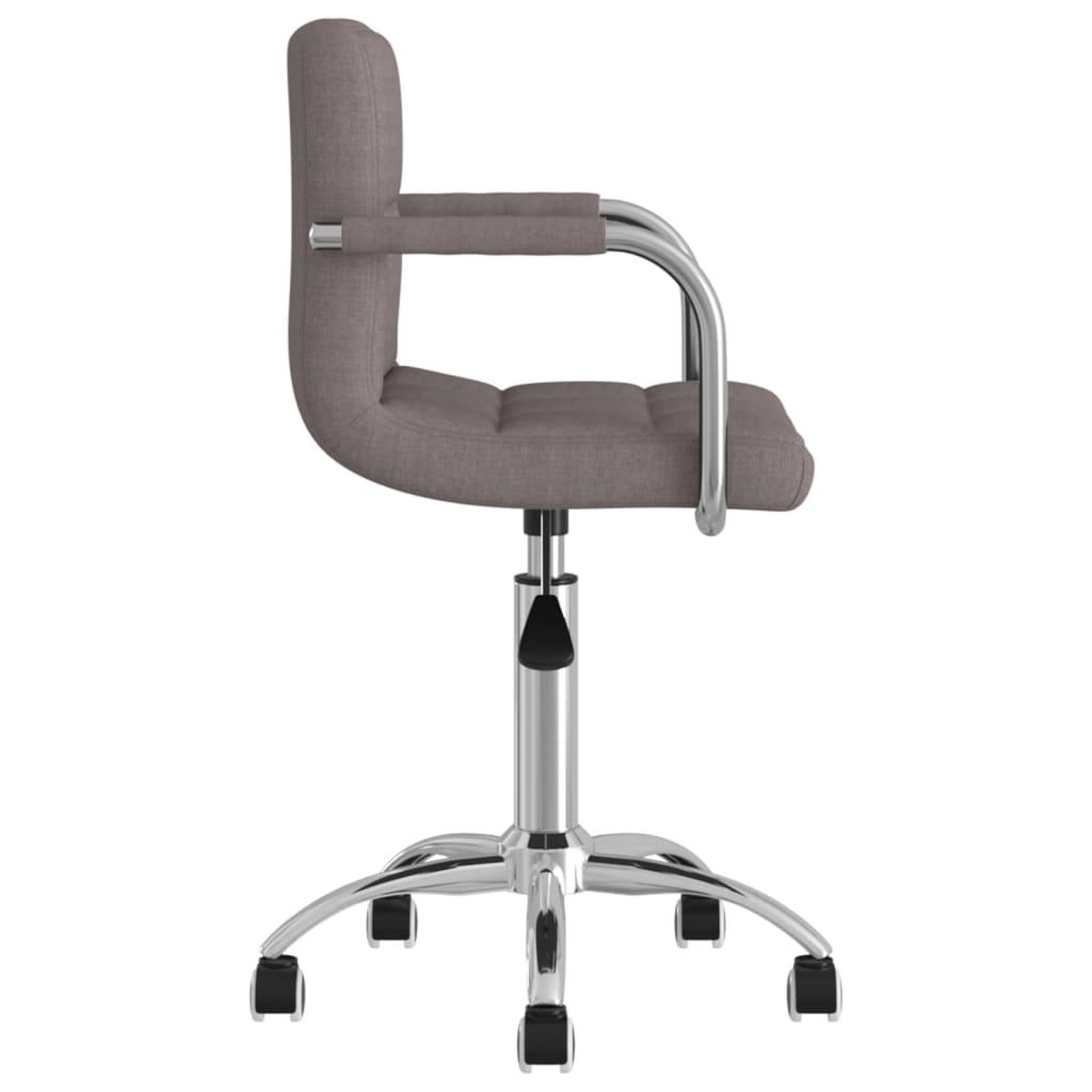 Voir la diapositive 3 : VIDAXL Chaise pivotante de salle a manger Taupe Tissu