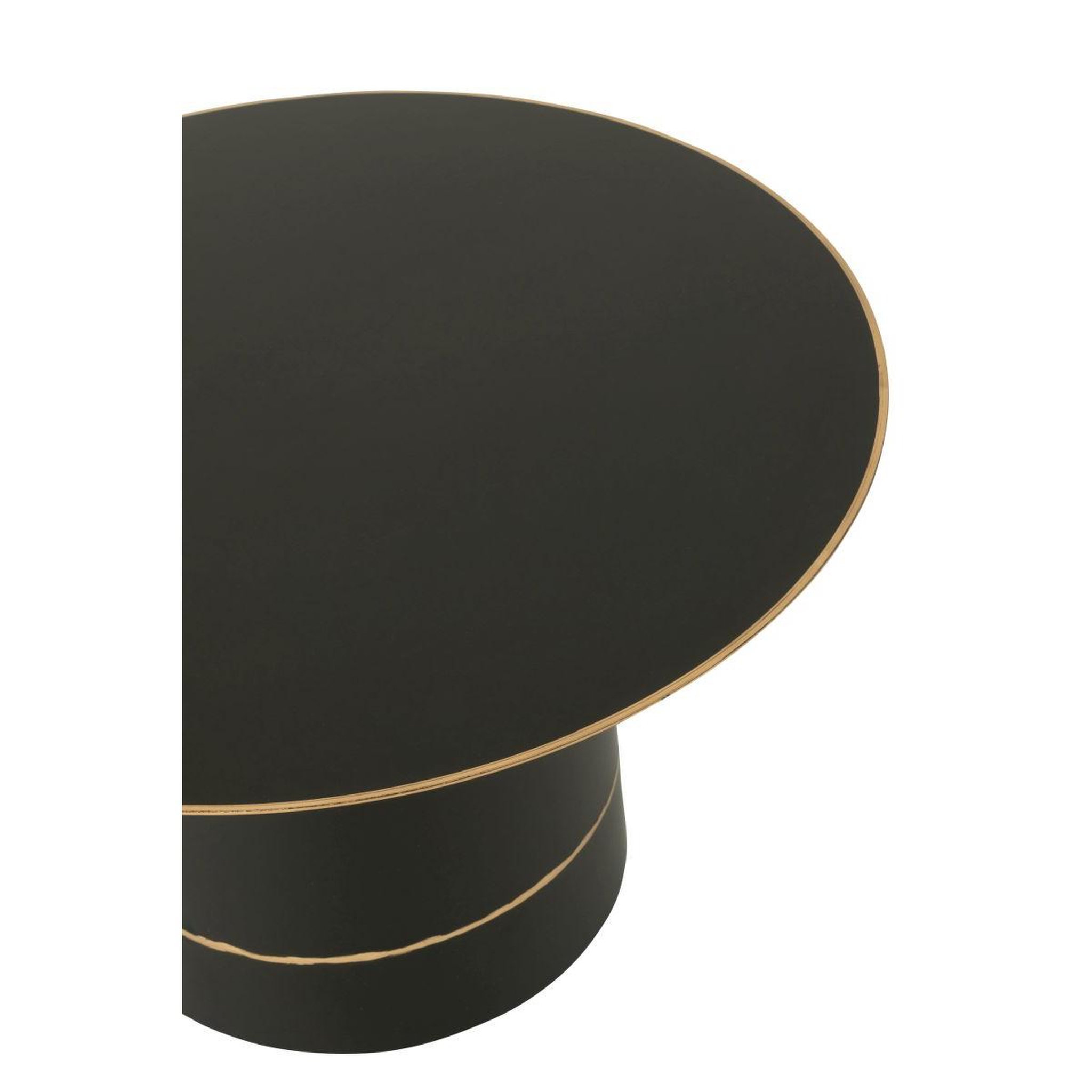 Voir la diapositive 3 : J-LINE Table basse en métal  border  60cm noir