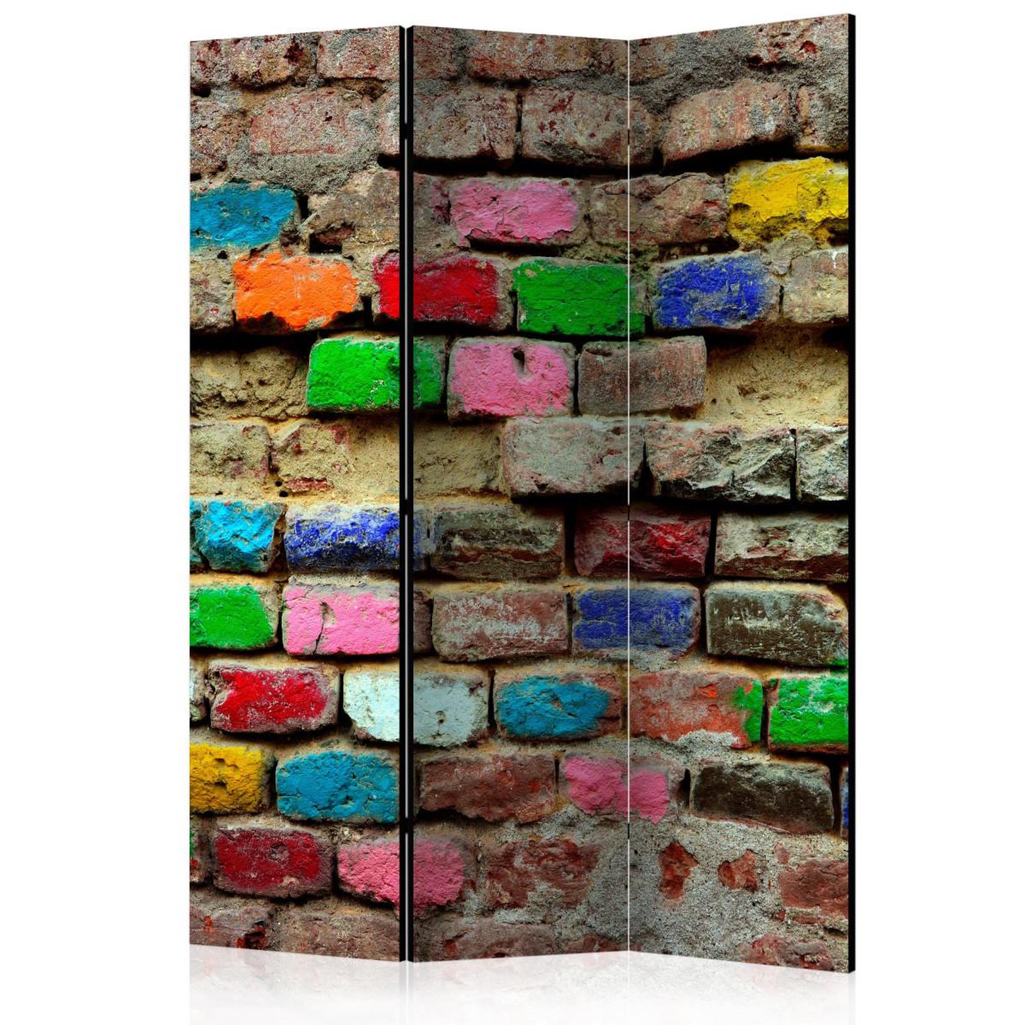 Paris Prix Paravent 3 volets  colourful bricks  135x172cm