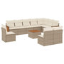 Voir la diapositive 2 : VIDAXL Salon de jardin 11 pcs avec coussins beige resine tressee