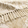 Voir la diapositive 2 : Paris Prix Plaid à Franges Imprimé  Dune  125x150cm Naturel