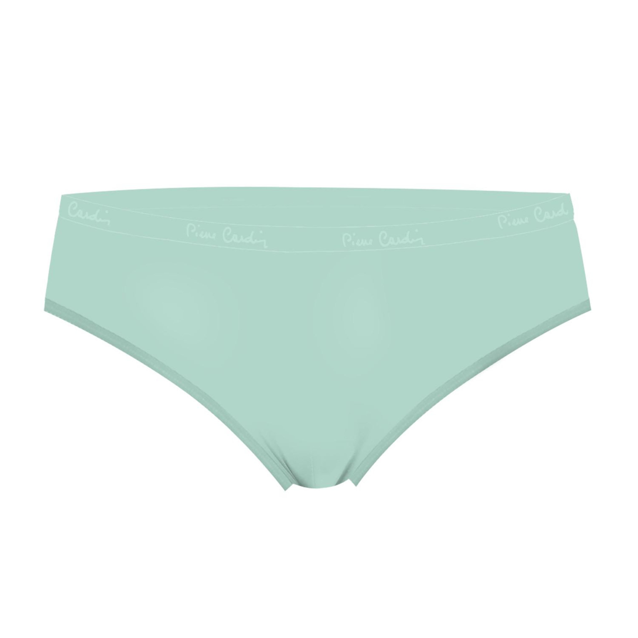 Voir la diapositive 4 : PIERRE CARDIN Lot de 3 slips femme  en coton uni et imprimé ceinture fine 2cm pck12