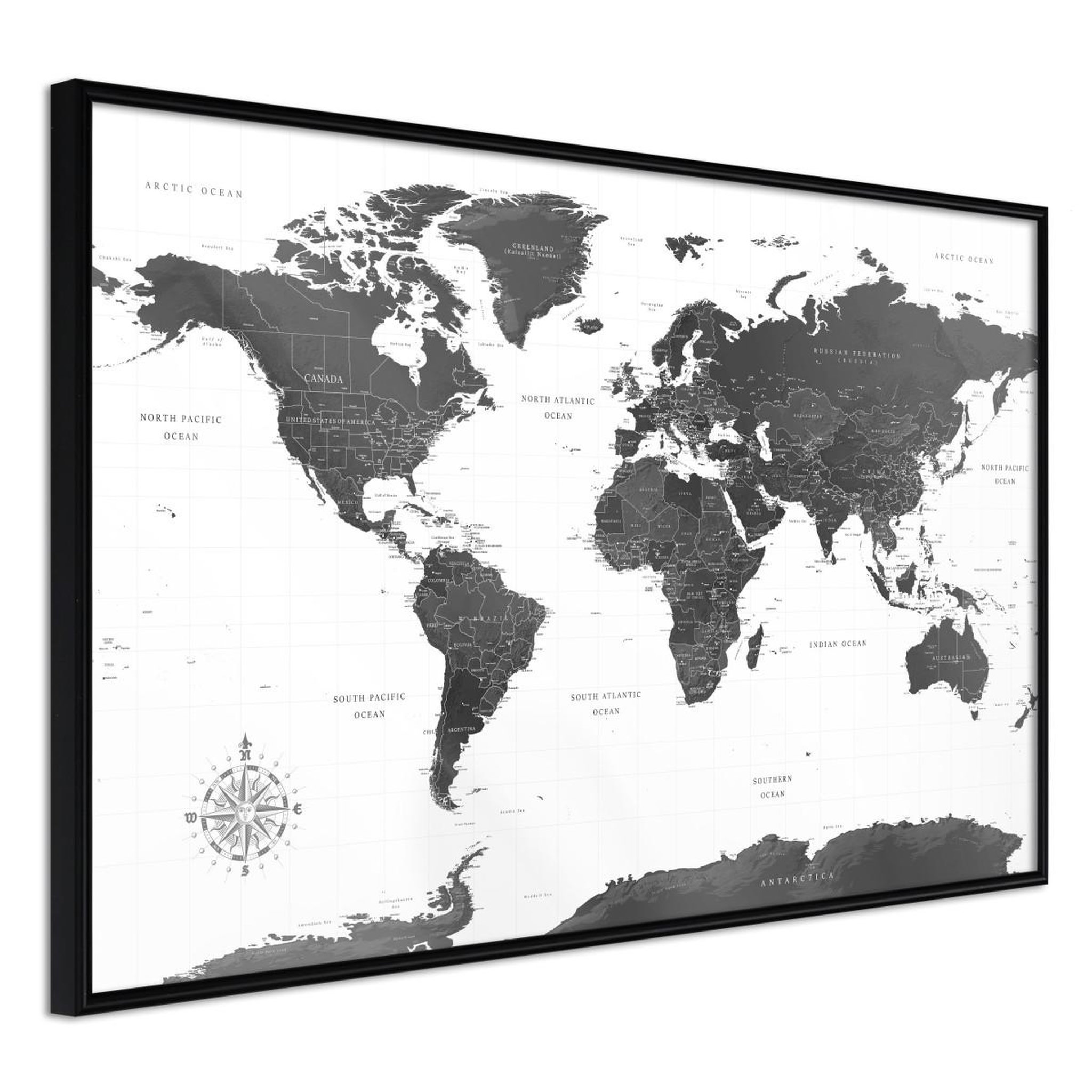 Paris Prix Affiche Murale Encadrée  The World in Black and White