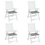 Voir la diapositive 4 : VIDAXL Coussins de chaise jardin lot de 4 gris 50x50x3 cm tissu oxford