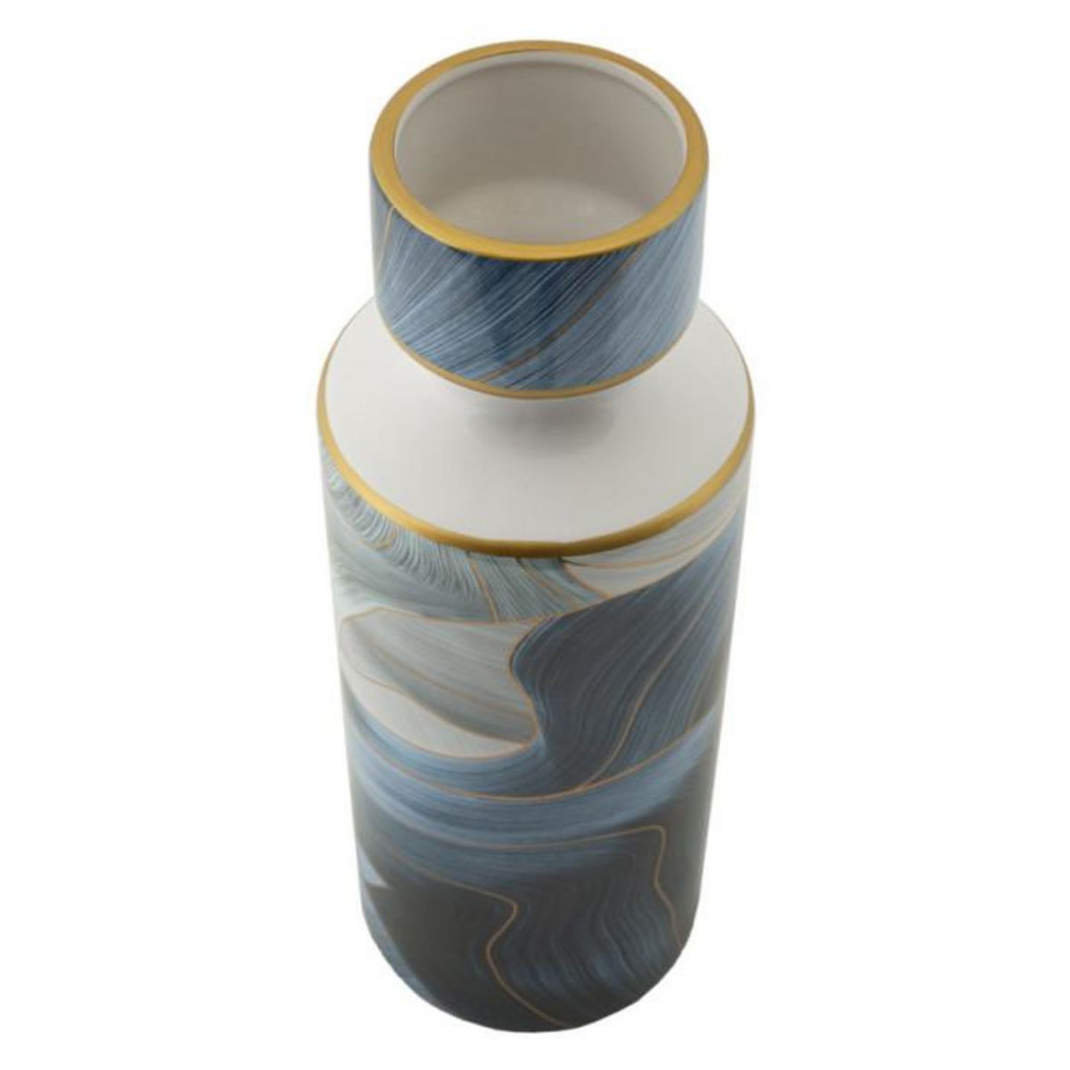 Paris Prix Vase Haut Cylindrique en Céramique  Elegant  40cm Bleu