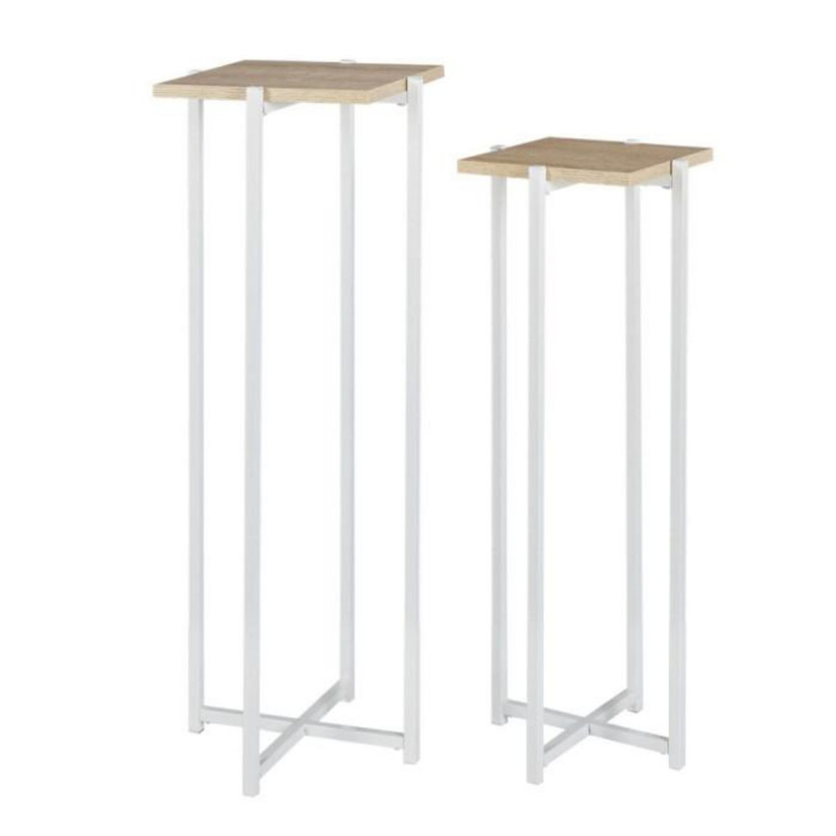 Paris Prix Lot de 2 sellettes  Loka  82cm Blanc