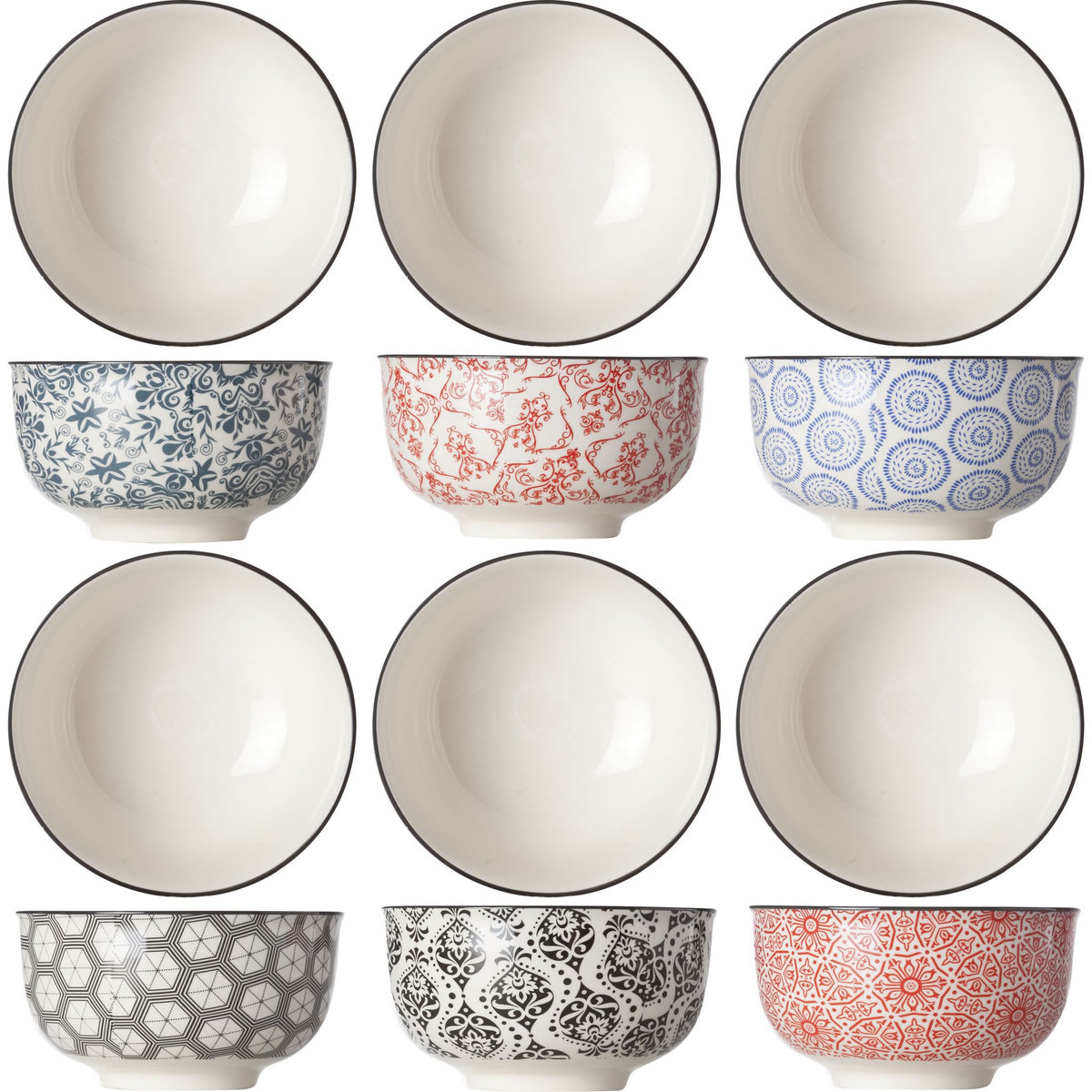 Cosy&Trendy Lot de 6 bols DELIRIO 40 cl