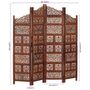 Voir la diapositive 6 : VIDAXL Cloison de separation 4 panneaux Marron 160x165cm Bois manguier