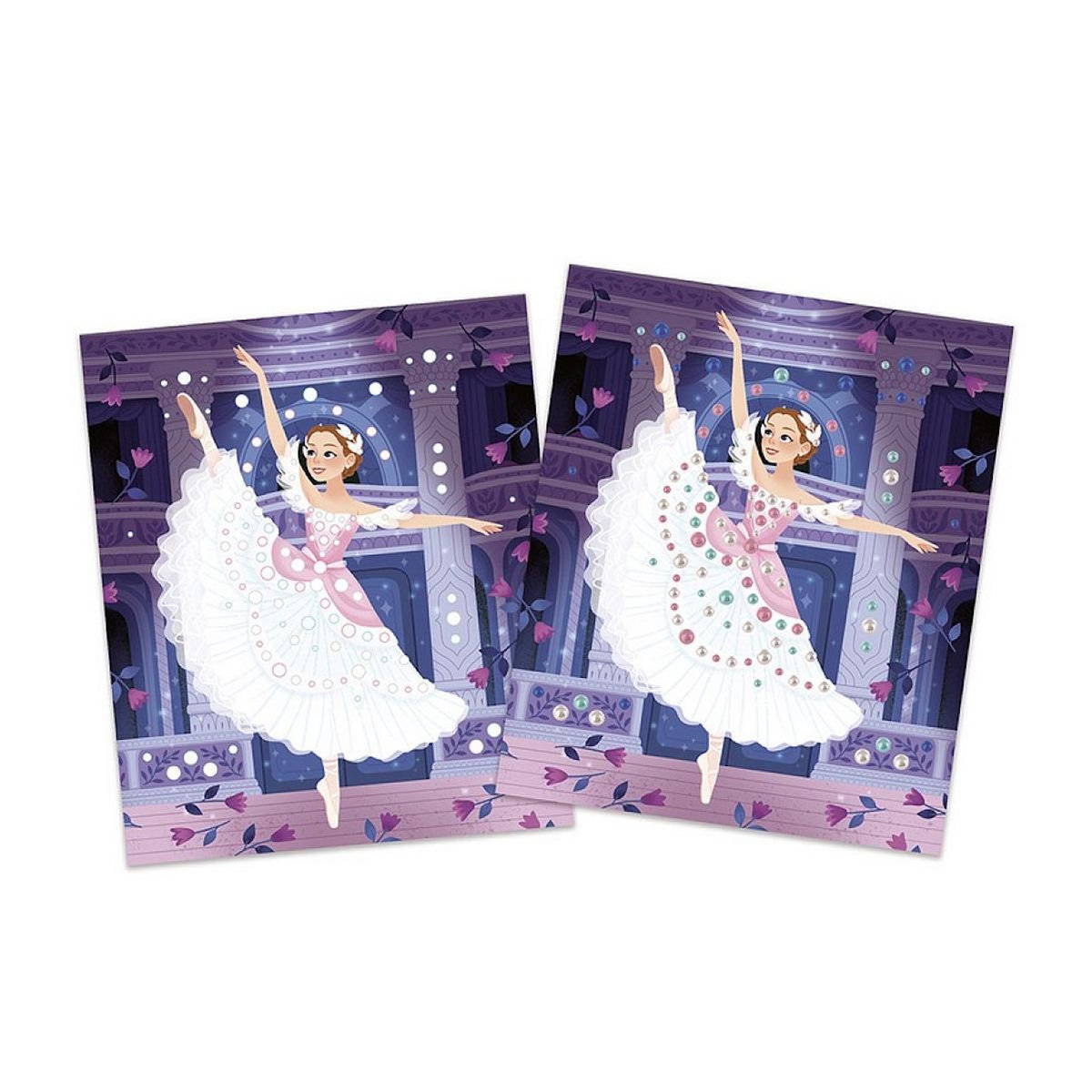 Juratoys-Janod Perles nacrees a coller Danseuses - Kit creatif