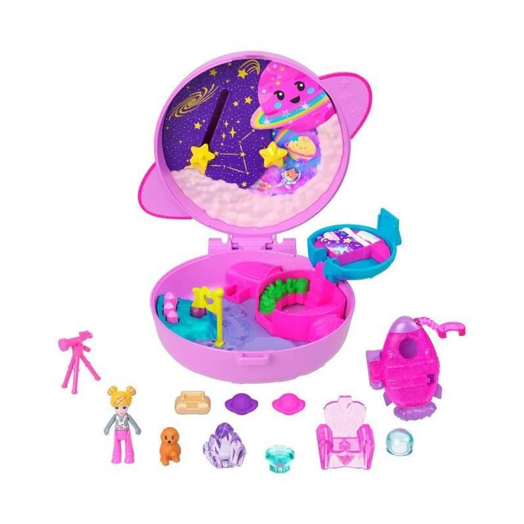 POLLY POCKET Polly Pocket - Coffret Exploration spatiale - Jouet de voyage - Polly Pocket - JCB18