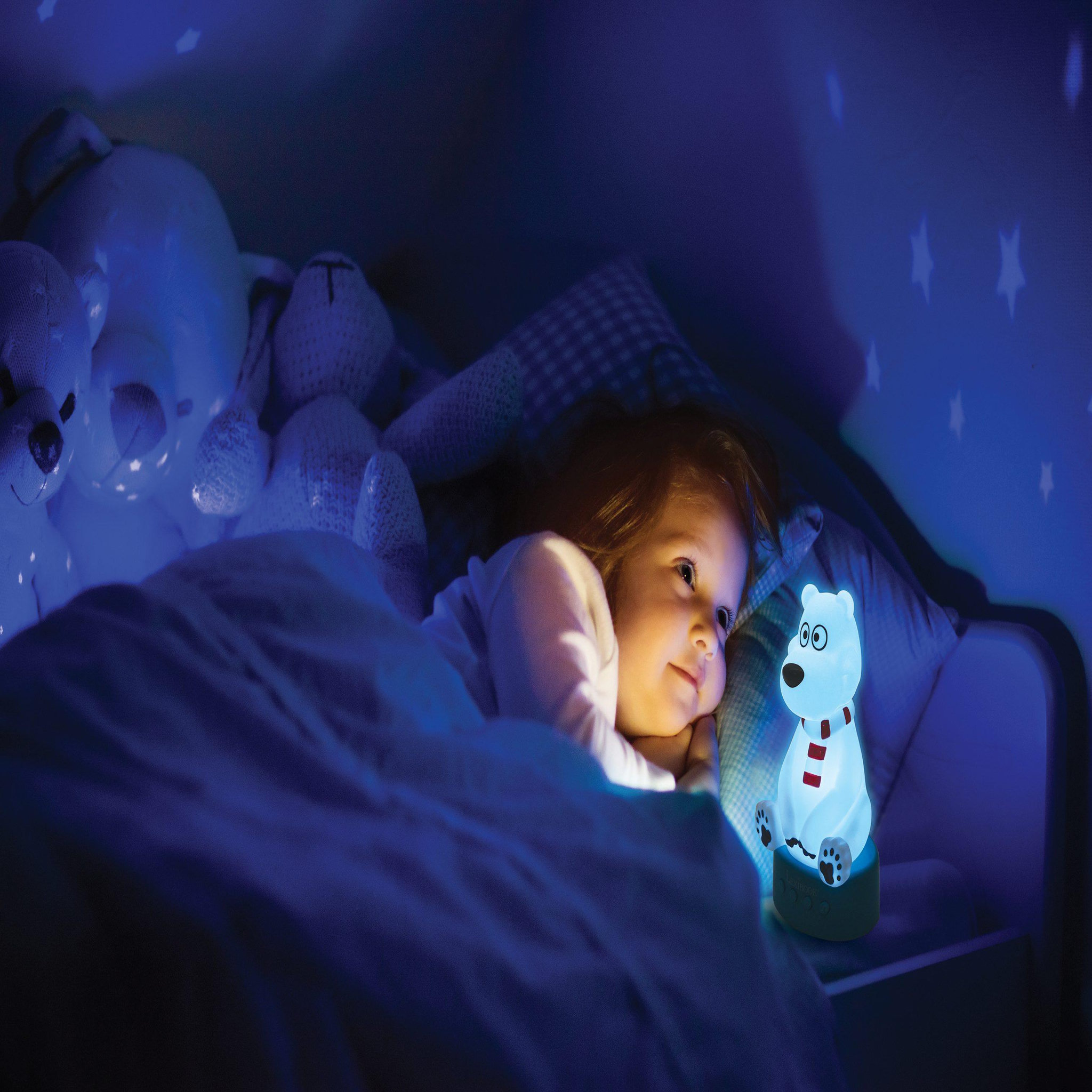 Voir la diapositive 6 : Lexibook Compteur d'histoires Ourson en 3D avec veilleuse (Français)