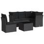 Voir la diapositive 2 : VIDAXL Salon de jardin 6 pcs avec coussins noir resine tressee