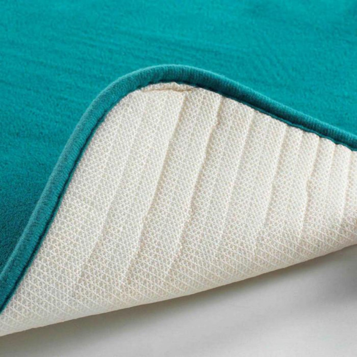 Paris Prix Tapis Contour WC  Vitamine II  45x45cm Bleu Émeraude