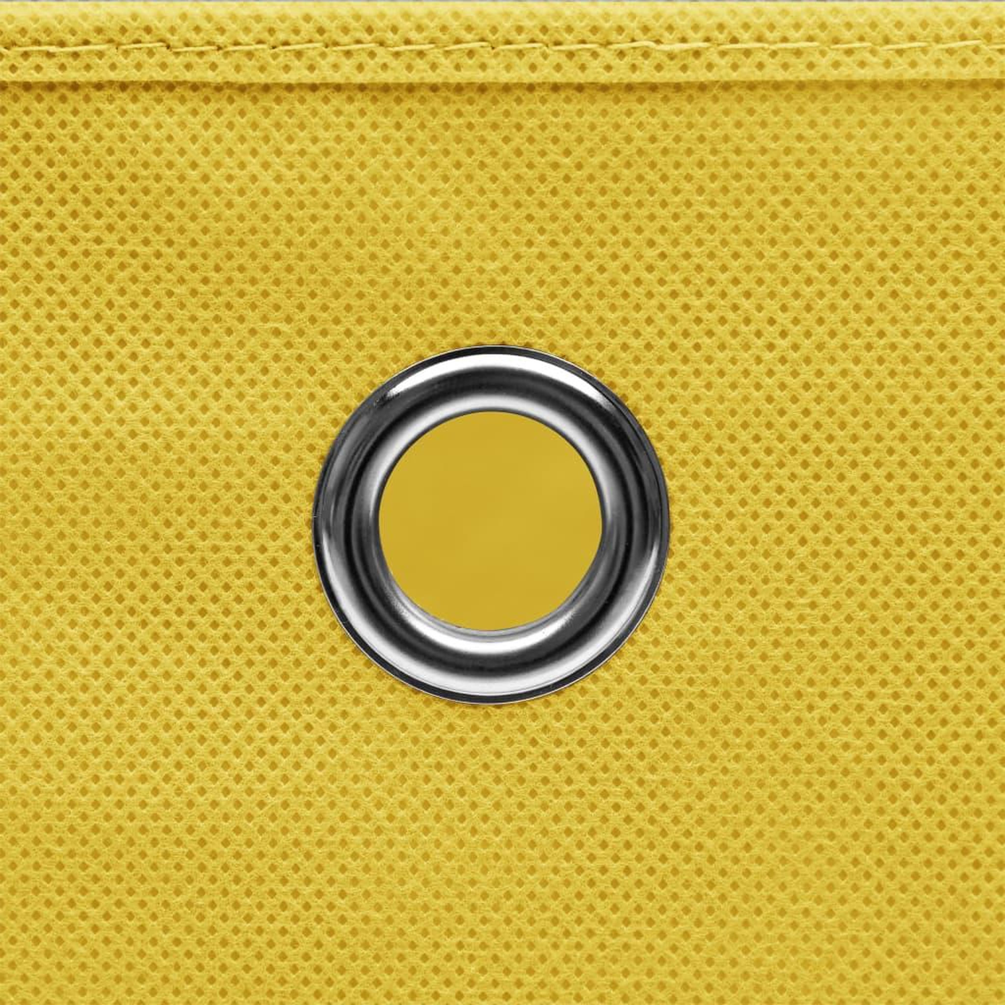 Voir la diapositive 4 : VIDAXL Boîtes de rangement 4 pcs Jaune 32x32x32 cm Tissu