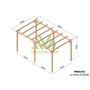 Voir la diapositive 2 : JARDIDECO Pergola massive en bois Le Havre 510 x 300 cm - Maderland