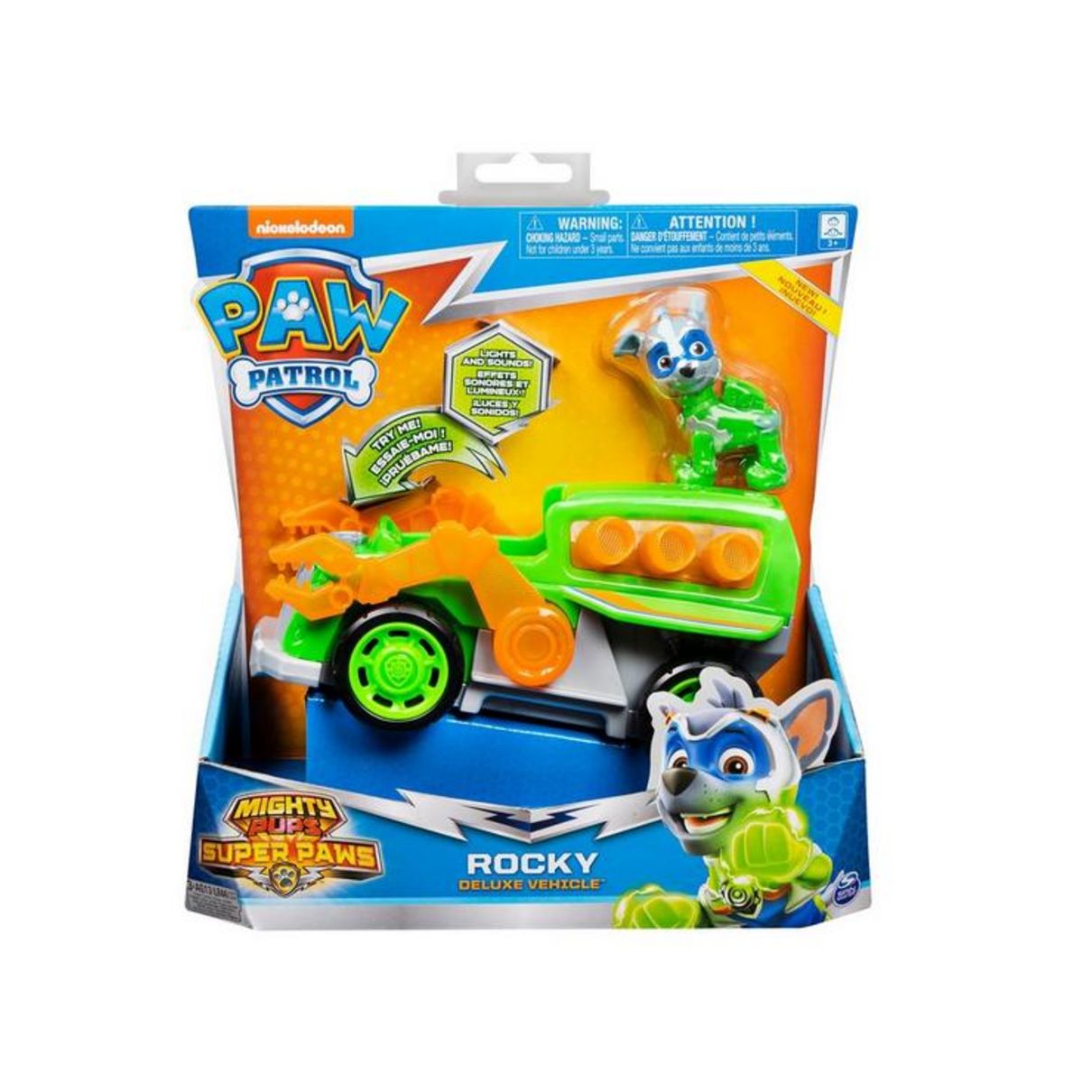 SPIN MASTER VEHICULE + FIGURINE ROCKY MIGHTY PUPS Paw Patrol (solid)
