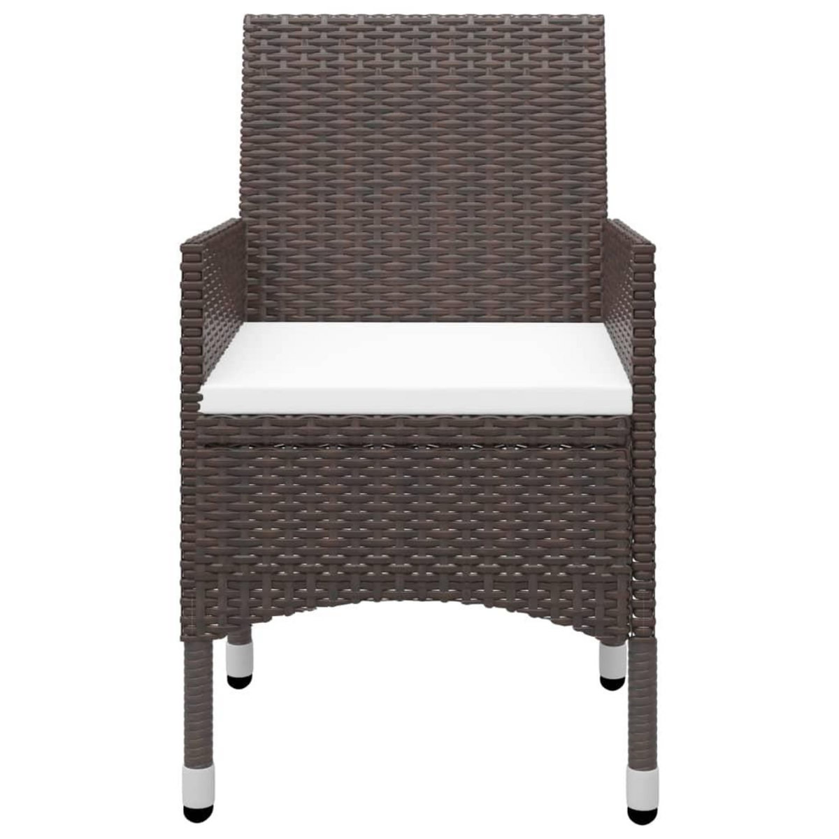 VIDAXL Ensemble a manger de jardin 5 pcs Marron