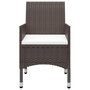 Voir la diapositive 4 : VIDAXL Ensemble a manger de jardin 5 pcs Marron