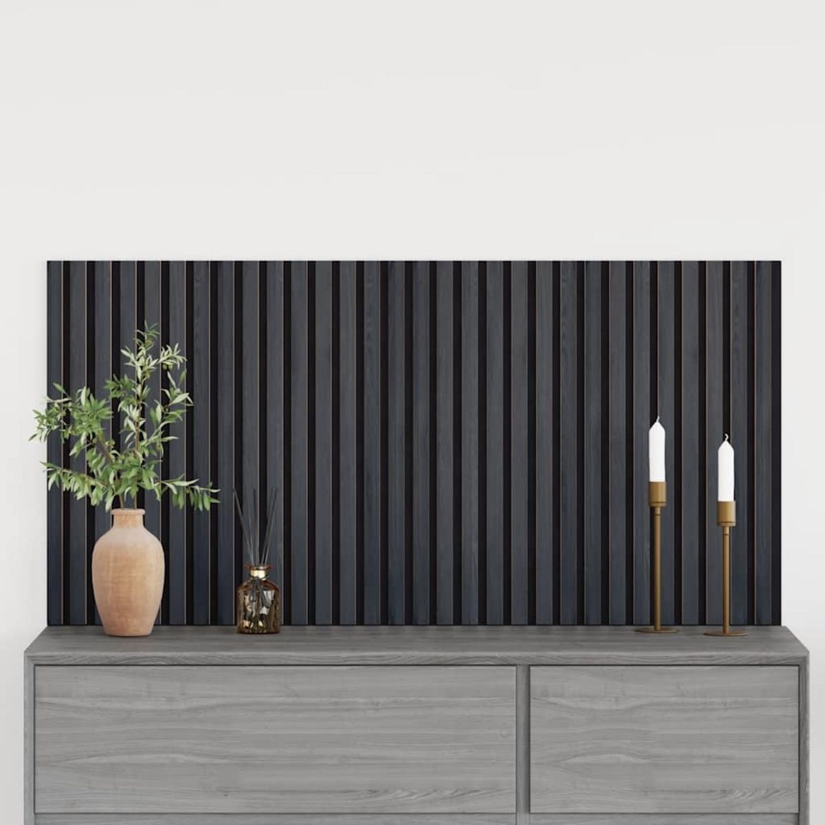 VIDAXL Panneaux muraux acoustiques 2pcs lattes 60,5x60cm placage chene