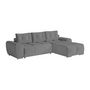 Voir la diapositive 3 : LOUNGITUDE Canapé d'angle convertible CABELLO en tissu gris - LOUNGITUDE - Angle Droit - Occasionnel - 140 x 210 cm
