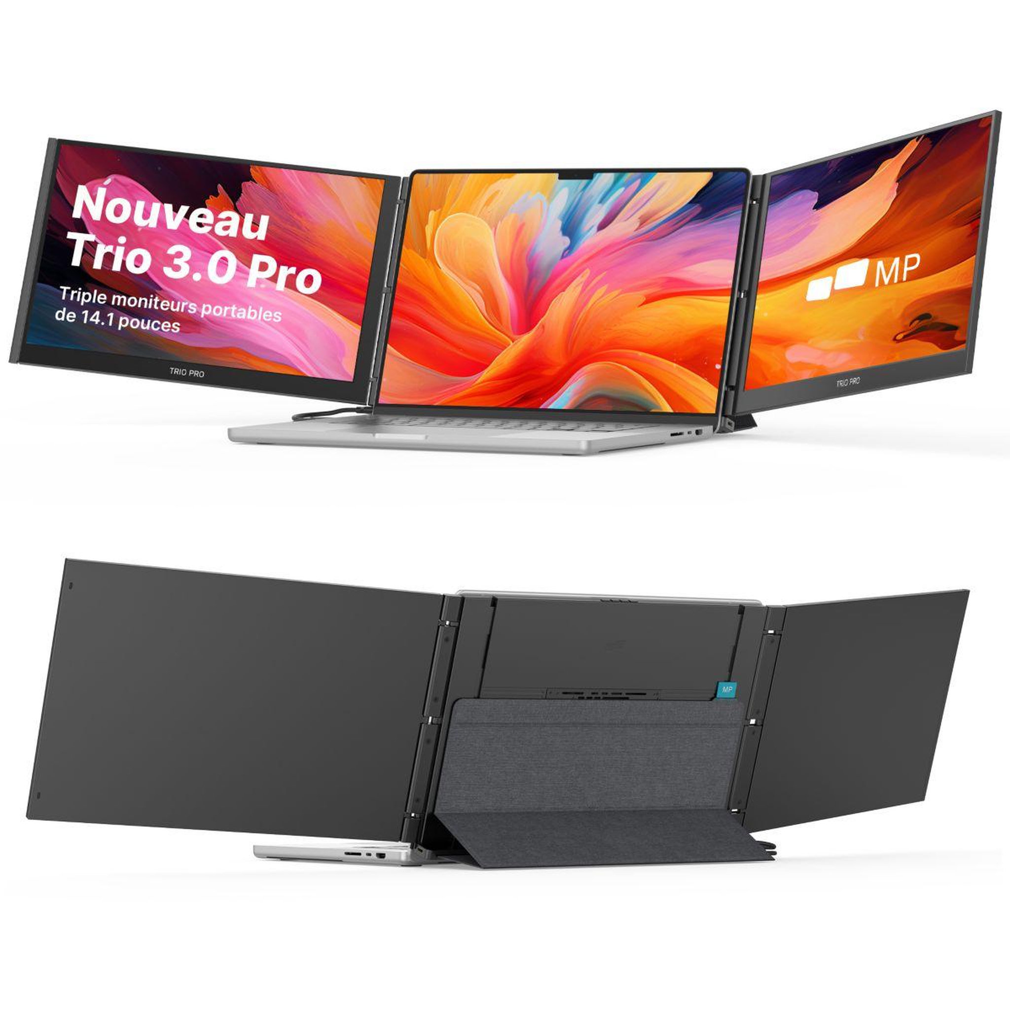 Voir la diapositive 2 : MOBILE PIXELS Ecran pc portable Trio 3 Pro 1400 14  QHD 60Hz IPS