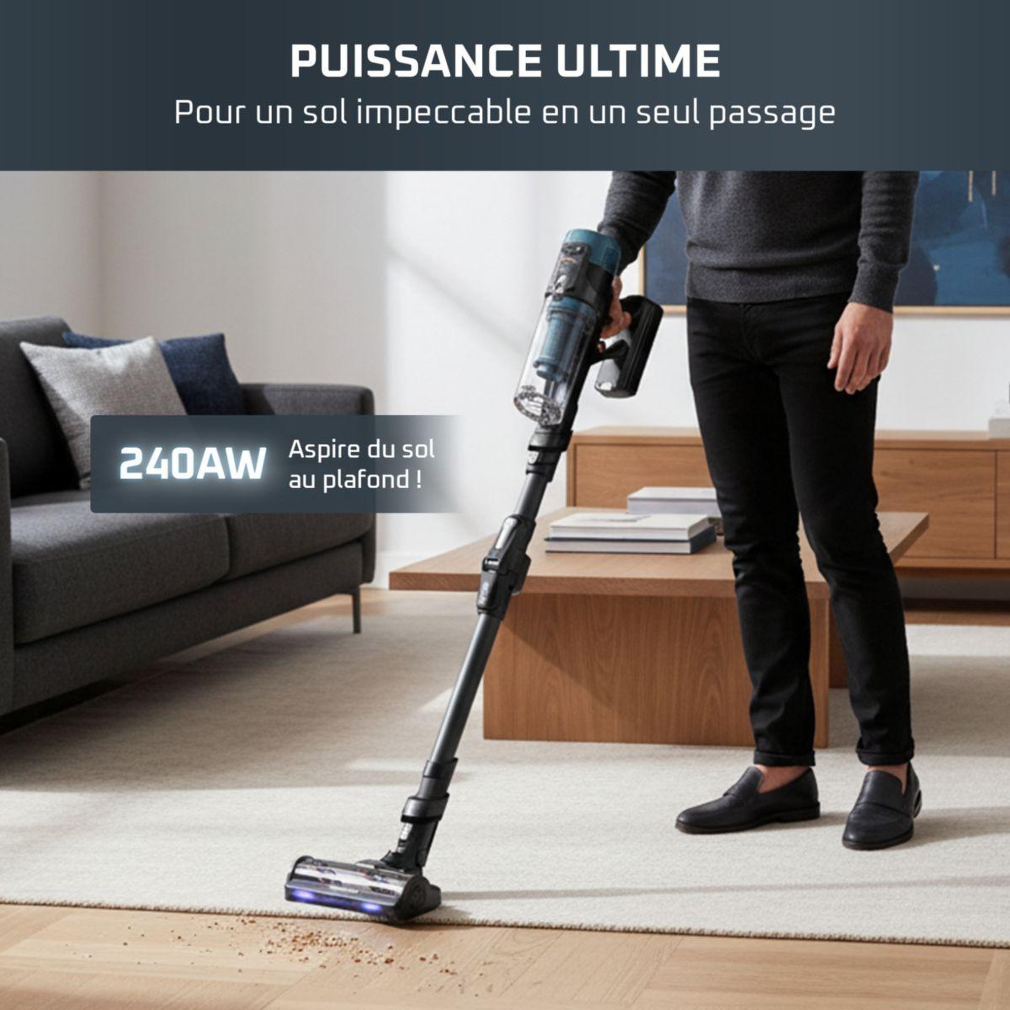 Voir la diapositive 4 : ROWENTA Aspirateur balai x-force flex 14.80 aqua rh9bc1wo