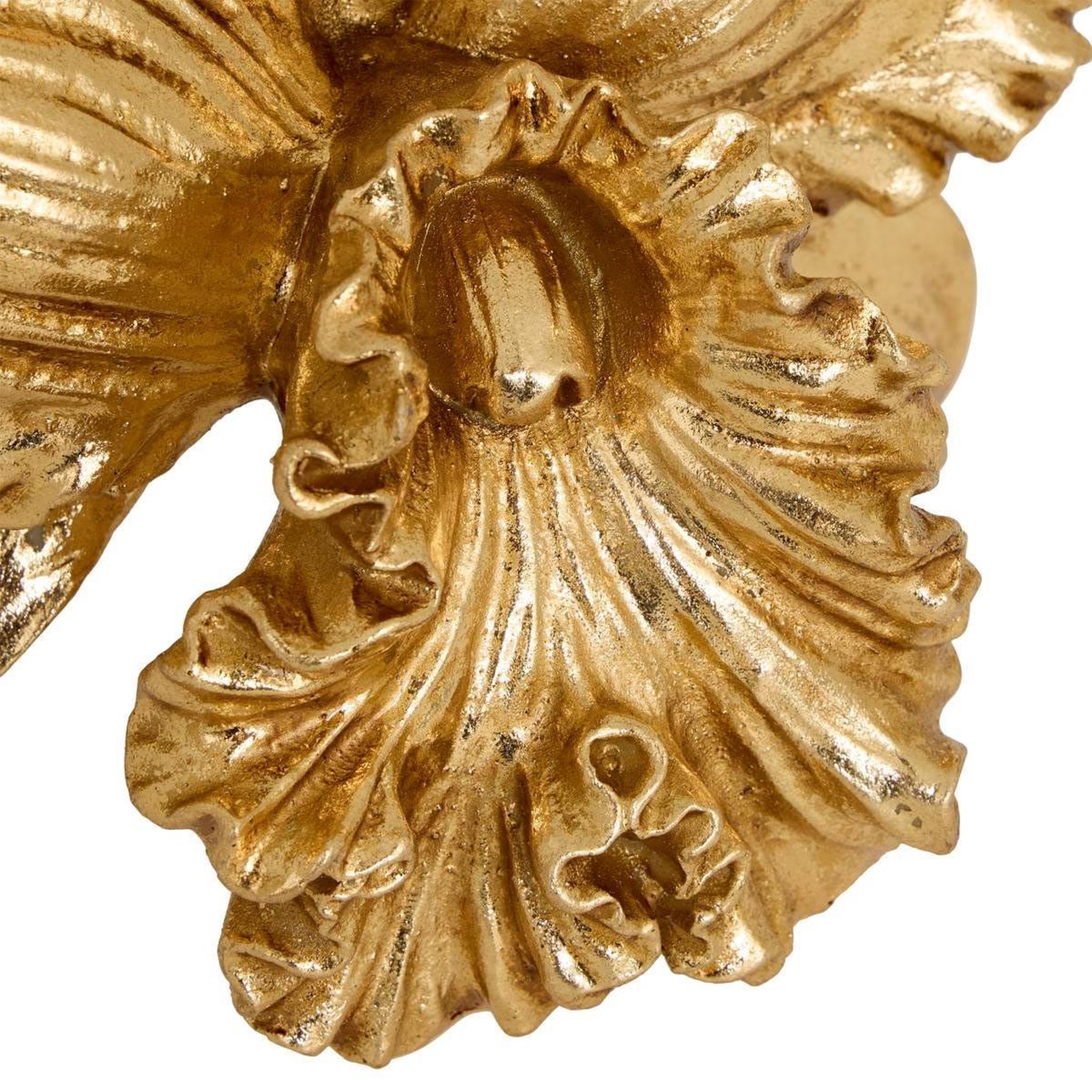 Voir la diapositive 2 : ATMOSPHERA Fleur déco en résine  belli  20cm doré
