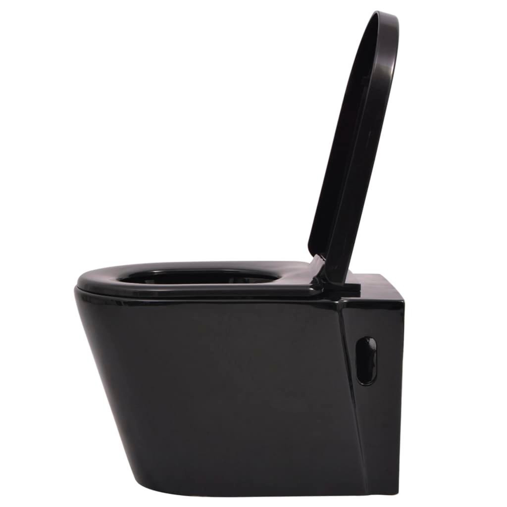 Voir la diapositive 5 : VIDAXL Toilette suspendue au mur avec reservoir cache ceramique noir