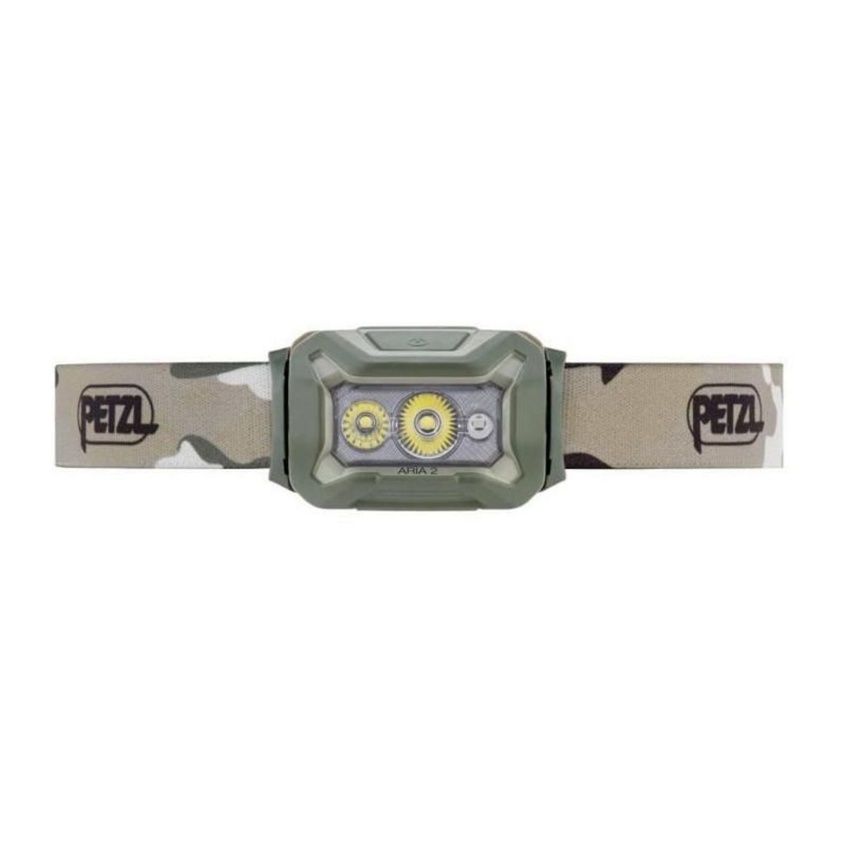 Petzl Lampe frontale étanche - PETZL - ARIA 2 - 450 lumens - 3 piles AAA/LR03 incluses - Camo