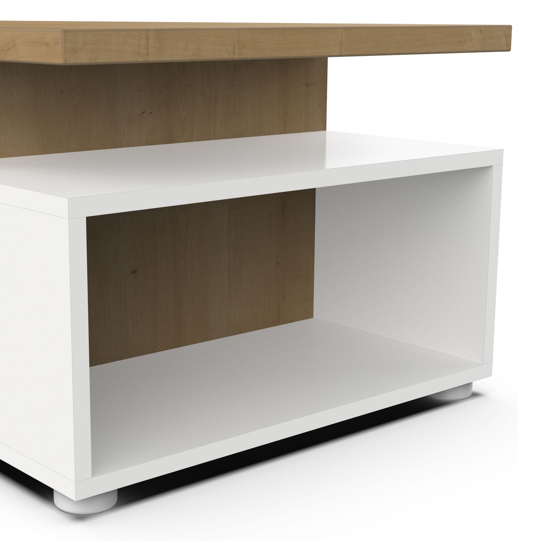 Voir la diapositive 3 : Table basse 2 niches 2 portes L96 cm ILYES