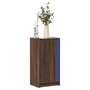 Voir la diapositive 1 : VIDAXL Buffet avec LED chene marron 42,5x34x85 cm bois d'ingenierie