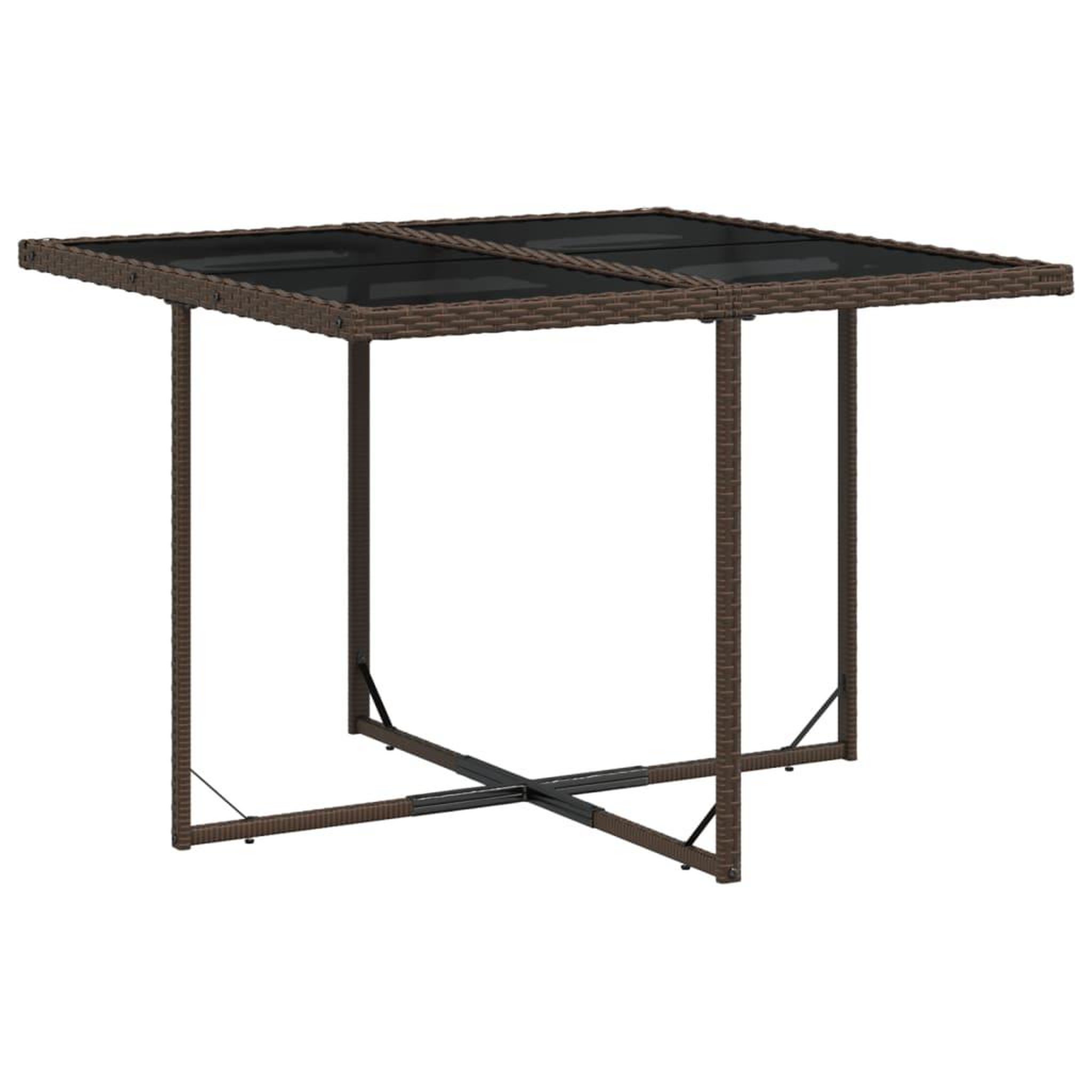 Voir la diapositive 3 : VIDAXL Ensemble a manger de jardin et coussins 9 pcs marron poly rotin