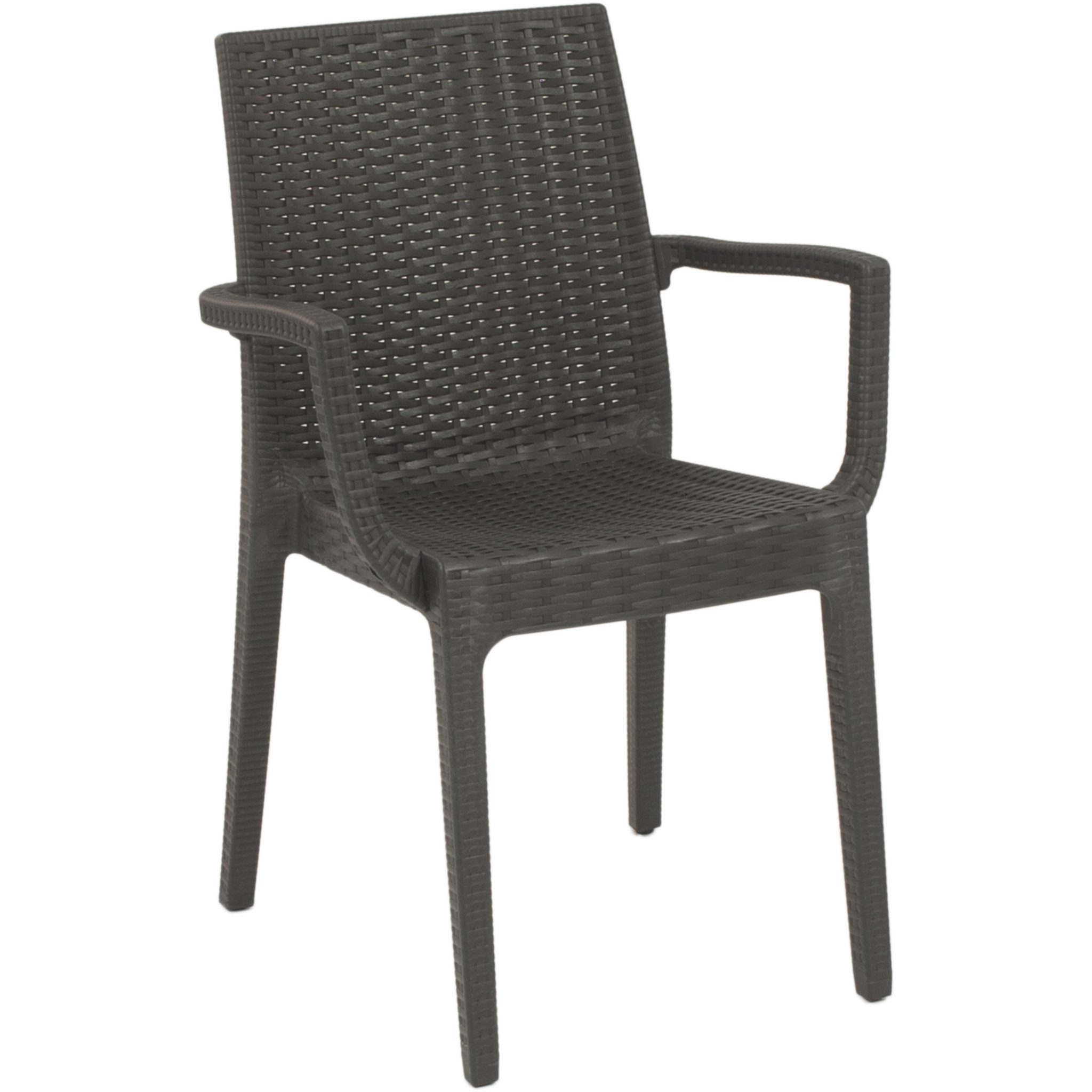 Voir la diapositive 3 : ARETA Lot de 4 chaises et de 2 fauteuils de jardin - Chocolat - URANO