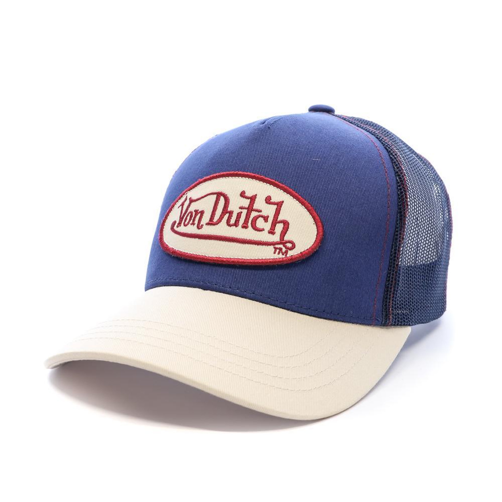 VON DUTCH Casquette Marine/Beige/Bordeaux Homme Von Dutch Ahig. Coloris disponibles : Bleu