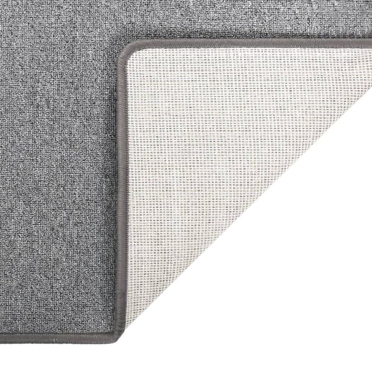 VIDAXL Tapis de couloir Gris fonce 50x200 cm