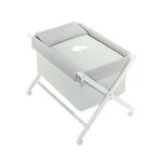 INTERBABY Berceau en Croix Viggo Vert - Sécurité et Confort pour Bébé